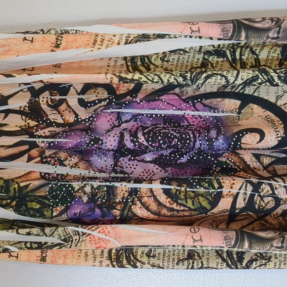 Cristinalove Dress Women's Size Medium Mini Rocker Festival Whimsigoth Abstract - Picture 2 of 8